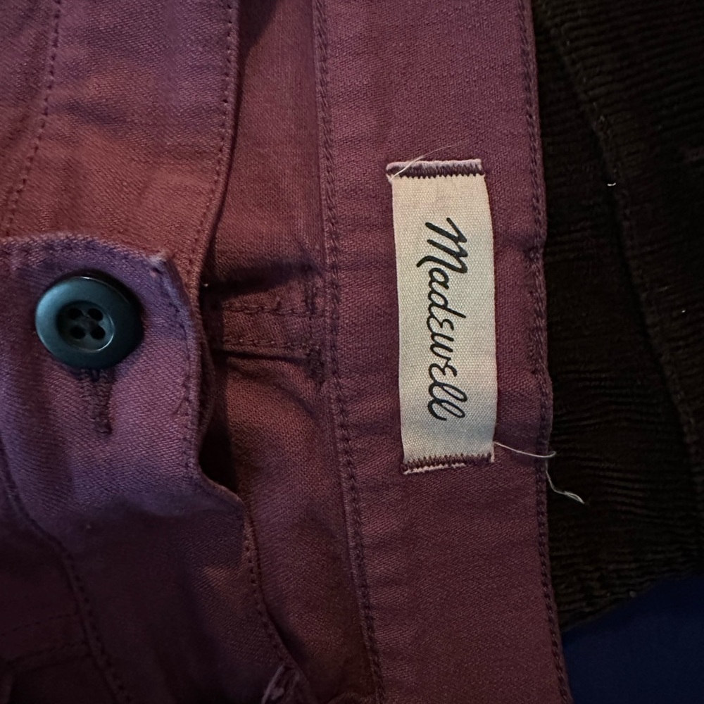 Madewell Burgundy Trousers